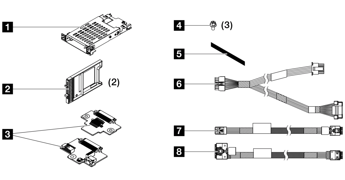 Lenovo SR630 V3 7mm SATA/NVMe SFF RAID Kit