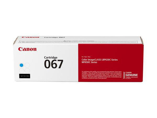 The Canon Cartridge 067 Cyan Standard Yield Toner (5101C001) delivers reliable, high-quality color output for compatible Canon imageCLASS printers. Designed for seamless integration with models like MF656Cdw, MF654Cdw, MF653Cdw, LBP633Cdw, and LBP632Cdw, it helps maintain dependable performance and crisp document clarity. Ideal for professional environments that require consistent cyan color printing.