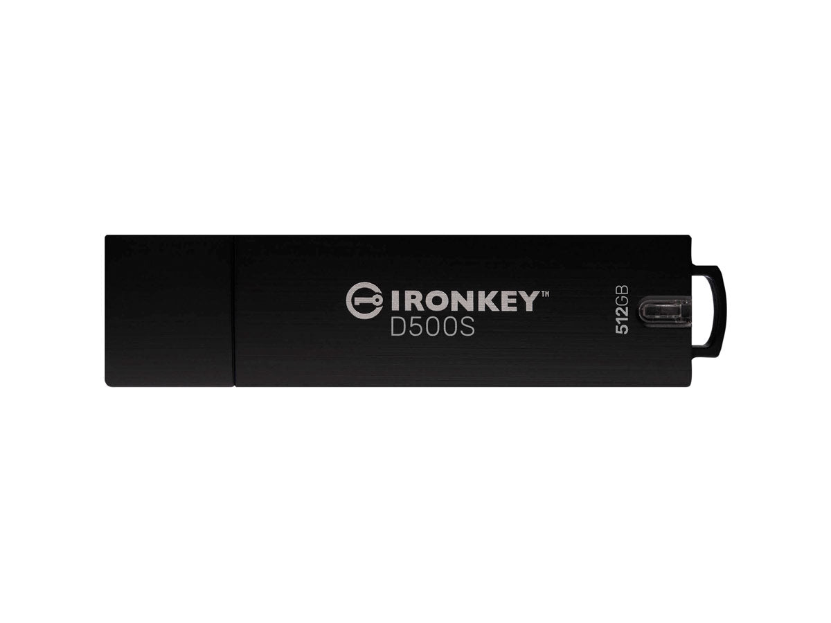 The Kingston IronKey D500S is a 512GB military-grade USB flash drive engineered for secure data protection. Offering AES-256 bit hardware encryption and pending FIPS 140-3 Level 3 certification, it delivers dependable performance and government-grade security for sensitive files. Designed for professionals and organizations requiring compliance and rapid data throughput.