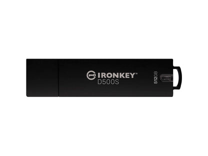 The Kingston IronKey D500S is a 512GB military-grade USB flash drive engineered for secure data protection. Offering AES-256 bit hardware encryption and pending FIPS 140-3 Level 3 certification, it delivers dependable performance and government-grade security for sensitive files. Designed for professionals and organizations requiring compliance and rapid data throughput.