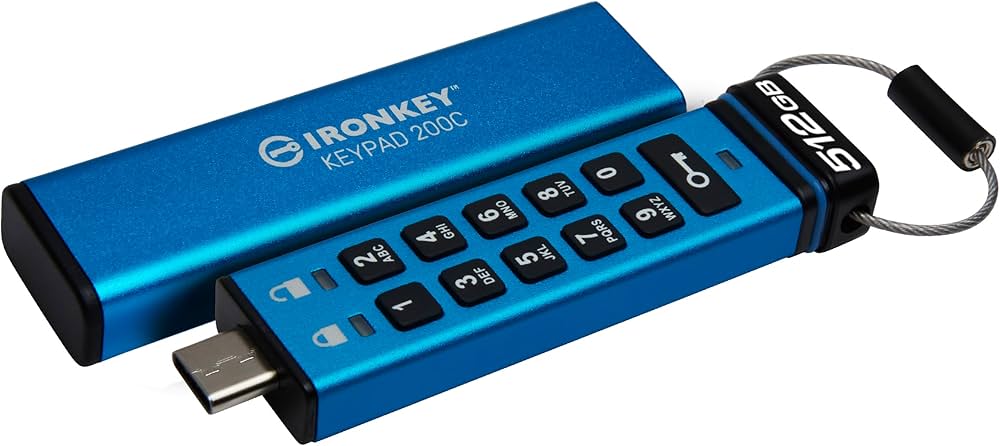 Clé USB-C Kingston IronKey Keypad 200C 512 Go