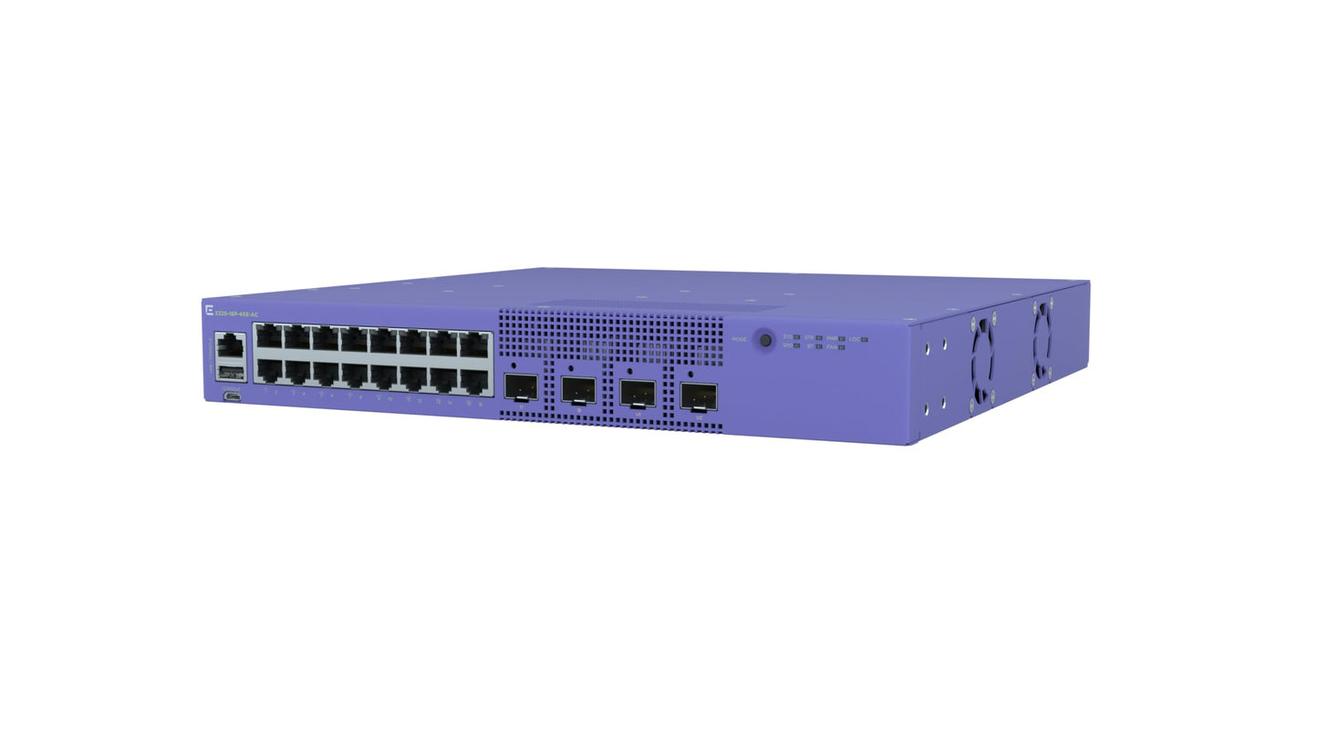 Commutateur PoE+ ExtremeSwitching 5320 16 ports avec 4x10G SFP+, MACsec, 1RU
