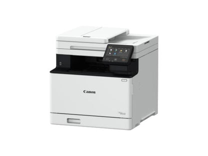 The Canon Color imageCLASS MF751Cdw is a premium wireless 3-in-1 laser printer offering high-speed color and black-and-white printing at up to 35 pages per minute. Featuring a 5-inch color touchscreen, robust media handling, and wireless connectivity, this printer is ideal for offices that require efficient document management. It supports copying, scanning, and printing with crisp 1200 x 1200 dpi output, and includes a 3-year warranty for added peace of mind.
