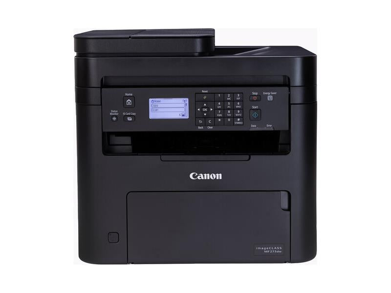 The Canon IMAGECLASS MF273DW is a monochrome laser multifunction printer designed for streamlined performance in office environments. With reliable black-and-white output and multifunction capabilities, it’s ideal for small workgroups seeking high efficiency and user convenience.