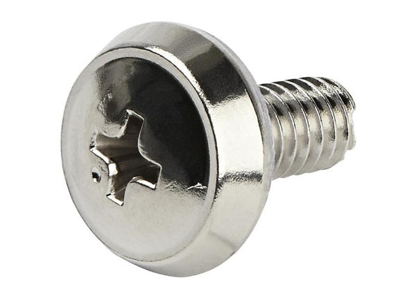 StarTech 12-24 Rack Mount Screws – 50 Pack, Nickel-Plated Steel