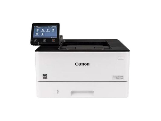 The Canon 5952C004 imageCLASS LBP247dw is a high-performance monochrome laser printer designed for robust office environments. With print speeds of up to 42 pages per minute and automatic duplexing, it ensures fast, efficient document output. Featuring wireless connectivity, a 5-inch touchscreen, and both PCL and UFR II support, it streamlines productivity across diverse platforms.
