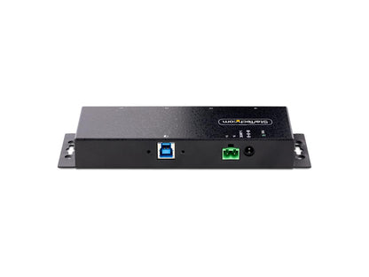 4-Port Industrial USB USB 3.0 5Gbps Hub - Rugged USB Hub w/ESD and Surge Protection - DIN/Wall/Desk Mountable USB-A Hub - USB Expander w/Locking Ports