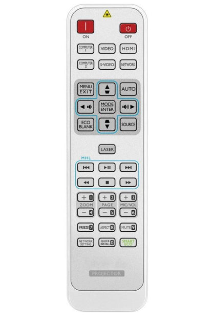 Télécommande de remplacement pour projecteur BenQ (certains modèles)