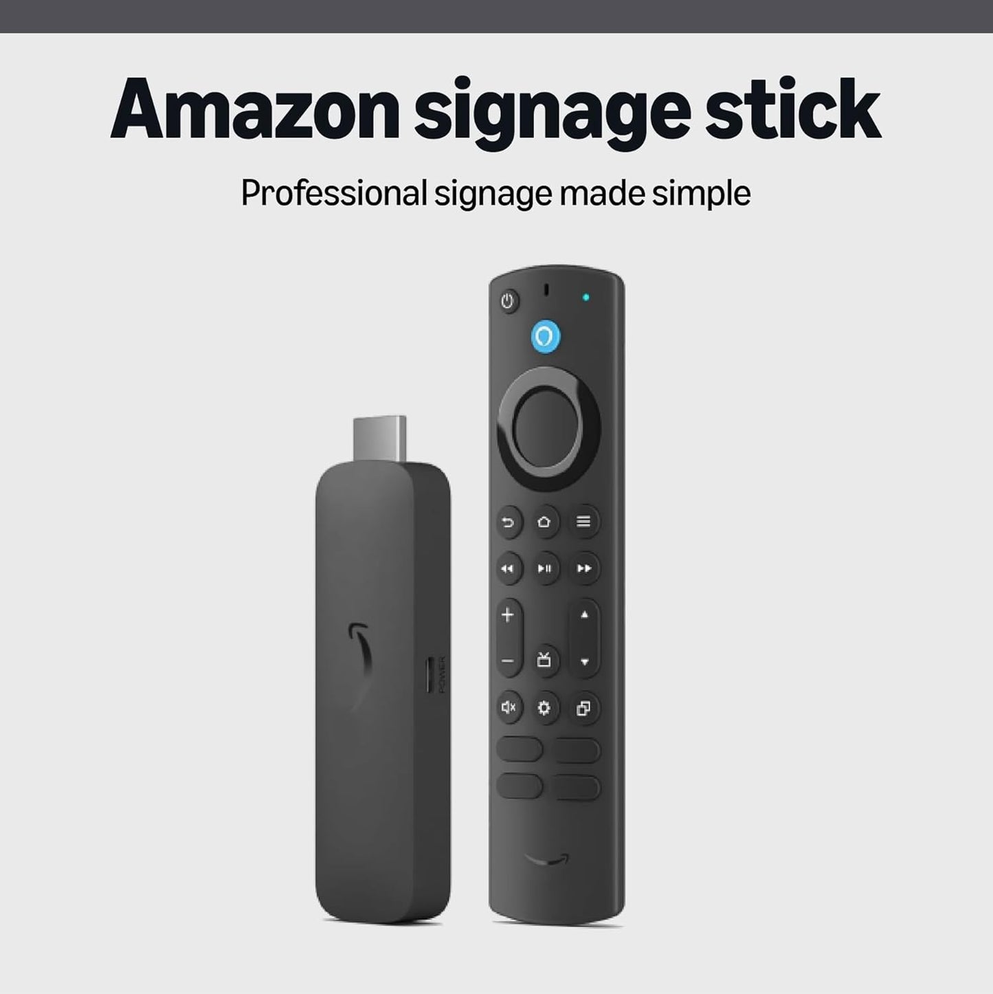 Eye-In Media Digital Signage Cloud Software with Amazon Signage Stick, 4K Video Support, WiFi 6E Compatible