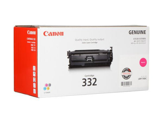 The Canon Cartridge 332 Magenta Toner is designed for high-quality color printing with Canon imageCLASS LBP7780Cdn printers. It delivers consistent magenta output and is capable of printing up to 6,400 pages. TAA compliance makes it suitable for government and enterprise procurement.