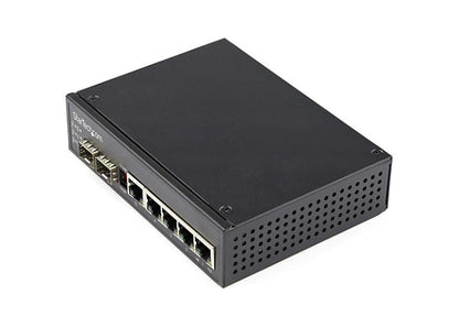 Commutateur Gigabit industriel StarTech IES1G52UPDIN 6 ports avec PoE+ et SFP