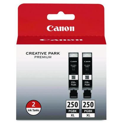 Pack de deux cartouches d'encre noire CANON PGI-250XL, 6432B004