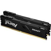 Kit Kingston 64 Go DDR4 CL18 3600 MHz DIMM (2 x 32 Go) FURY Beast Noir