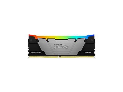 The Kingston 64GB DDR4 Fury Renegade RGB kit delivers high-speed memory performance with an aggressive design. Operating at 3600MT/s and featuring dynamic RGB lighting, it is optimized for enthusiasts seeking enhanced computing power and aesthetics. Designed and manufactured in Taiwan with TAA compliance.