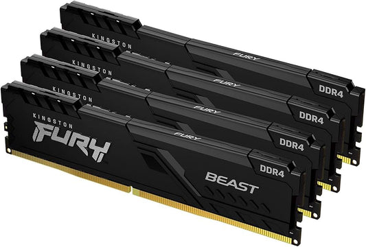 Kit Kingston FURY Beast Black 64 Go (4 x 16 Go) DDR4 3600 MHz CL18