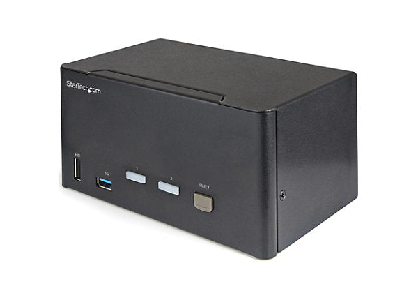 StarTech 2-Port Triple Monitor DisplayPort KVM Switch, USB 3.0, 4K HDR