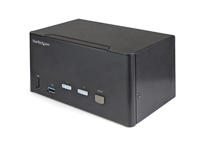 StarTech 2-Port Triple Monitor DisplayPort KVM Switch, USB 3.0, 4K HDR