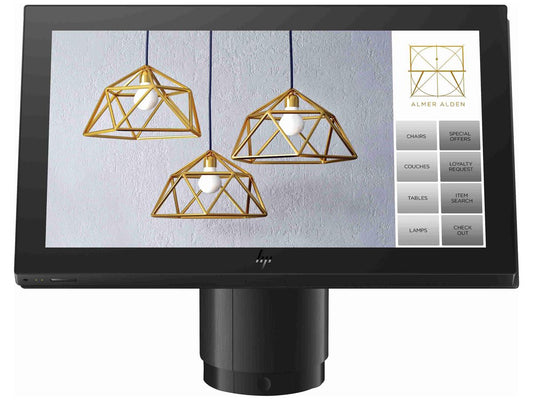 The HP Engage One Pro is a purpose-built 15.6-inch All-in-One POS system designed for modern retail and hospitality environments. Powered by a hexacore Intel Core i5-10500E processor at 3.1 GHz and paired with 16GB DDR4 RAM and a 512GB SSD, it delivers speed and responsiveness necessary for high-volume transactions. Integrated Wi-Fi, Bluetooth, and Ethernet provide flexible connectivity, while the touch-enabled LED display and sleek design enhance customer interaction.
