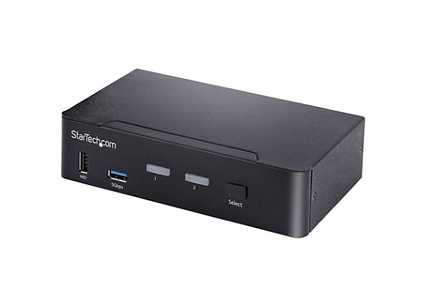 StarTech 2-Port USB-C DisplayPort KVM Switch with 4K, Audio & USB Hub