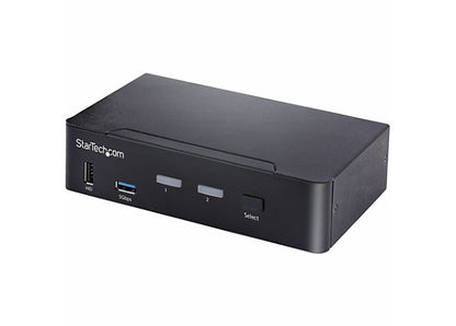 StarTech 2-Port USB-C DisplayPort KVM Switch with 4K, Audio & USB Hub