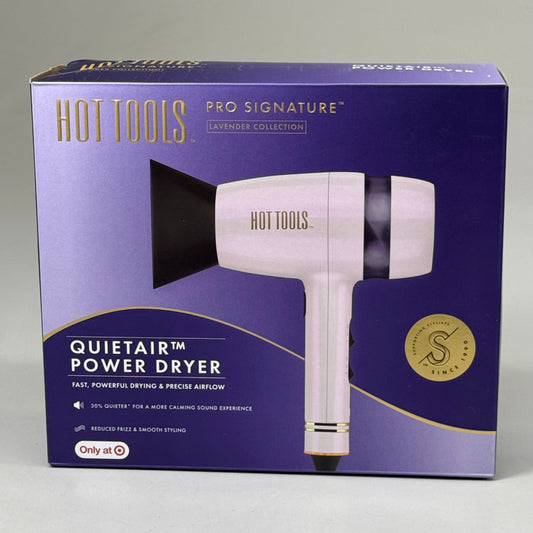 HOT TOOLS Pro Signature Collection Power Hair Dryer Lavender 30% Quieter 1875W