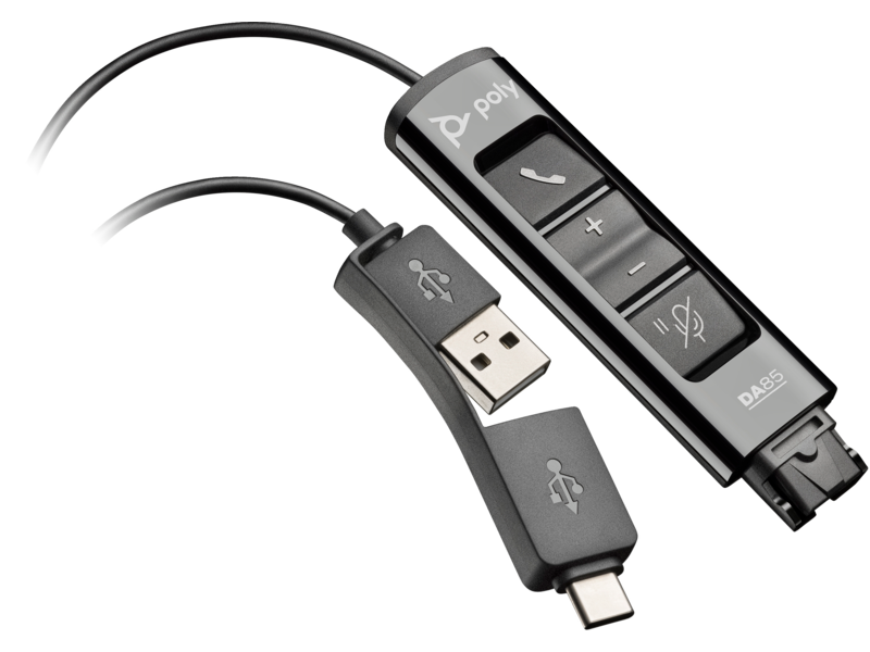 Adaptateur USB vers QD HP Poly DA85, conforme TAA