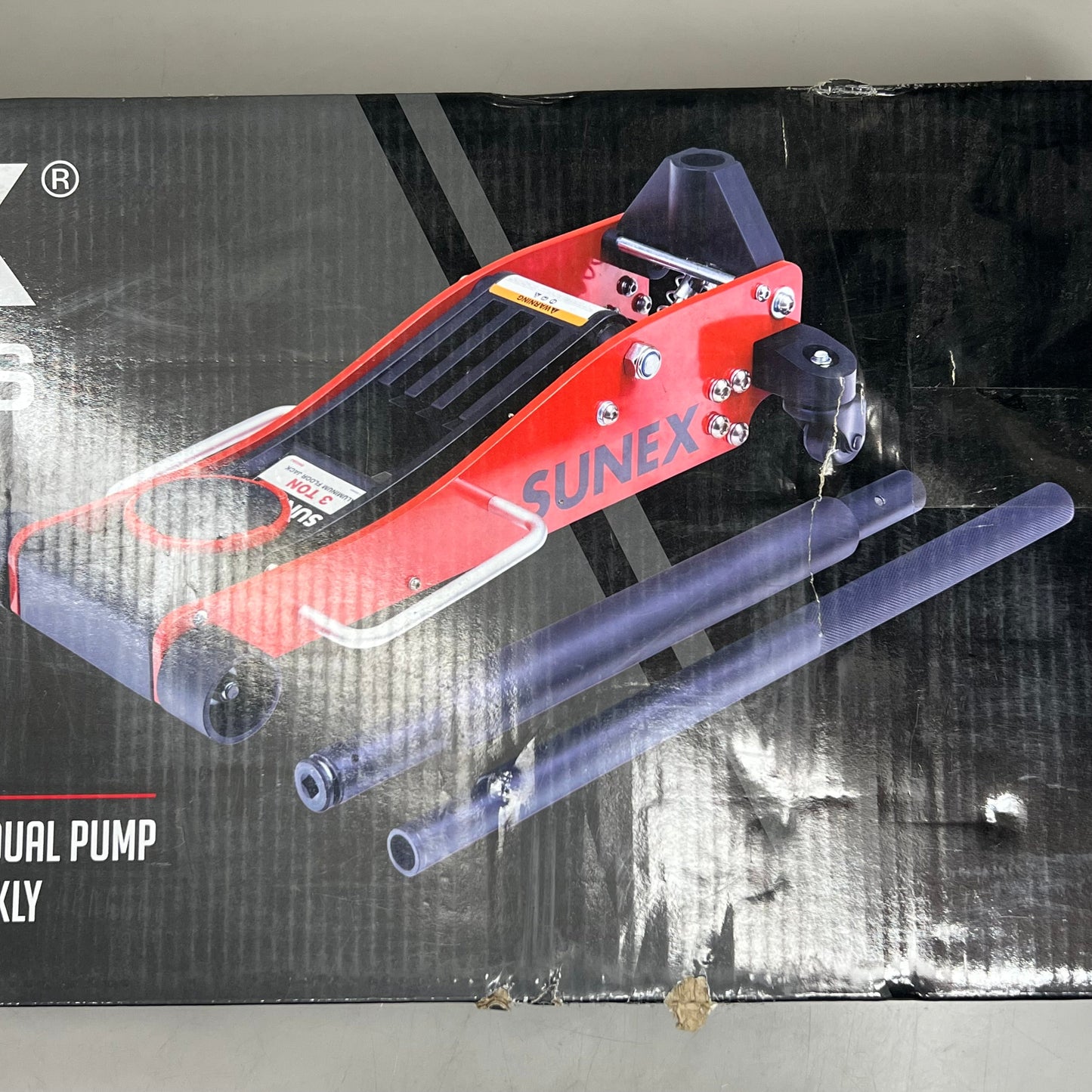 SSUNEX TOOLS 3 Ton Aluminum Floor Jack, Red 6603AJ