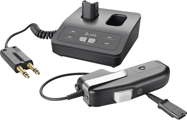 Poly CA22CD-DC Cordless PTT DECT Headset TAA Compliant