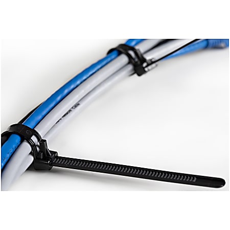 Serre-câbles réutilisables en nylon STARTECH 25 cm (10 po), paquet de 100, noir