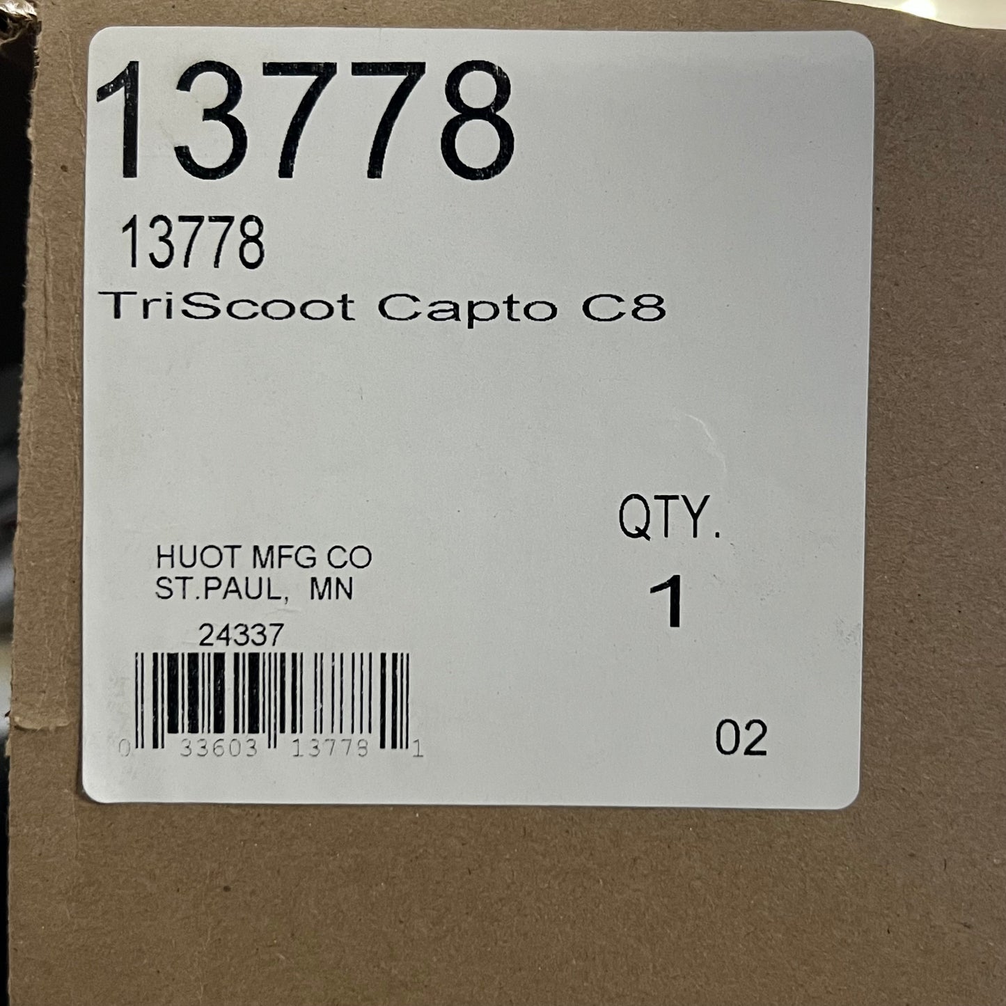 HUOT Tri-Scoot Capto C8 Tool Cart Sz 41" H X 20.25" L X 18" W Red/Black 13778