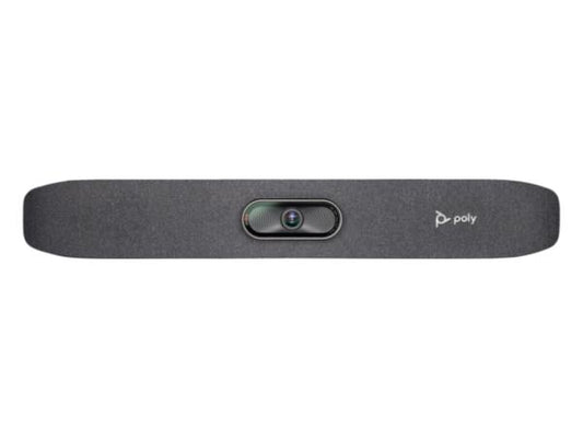 The HP Poly Studio R30 USB Video Bar delivers premium video conferencing with a 2160p digital camera, wireless connectivity, and integrated audio. Designed for enterprise collaboration, it features a TAA-compliant, compact build and advanced microphone array for crystal-clear conversations. Includes Poly’s one-year standard warranty for professional support.