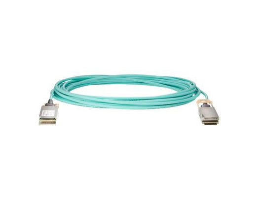 The HPE 100Gb QSFP28 to QSFP28 15m Active Optical Cable offers high-speed, reliable connectivity for data-intensive networking environments. Designed to deliver 100Gb bandwidth over a 15-meter length, it ensures fast data transfer and smooth integration in enterprise-scale infrastructures. Ideal for environments requiring performance and compliance, this AOC is TAA-compliant and manufactured in the United States.