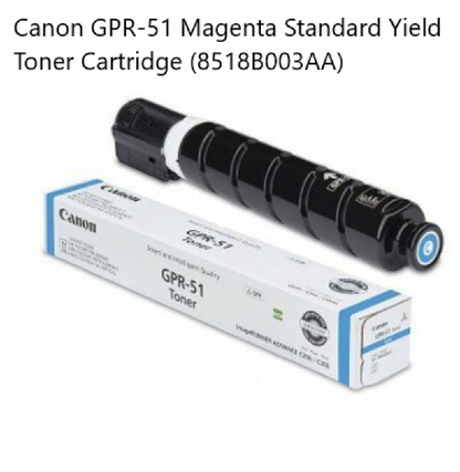 Cartouche de toner magenta Canon GPR-51, capacité de 21 500
