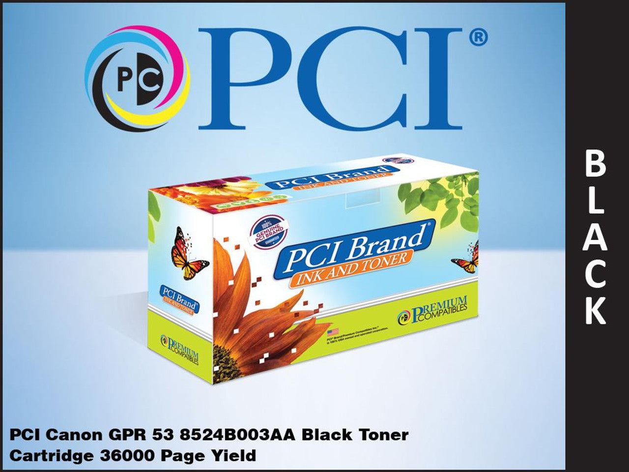 Cartouche de toner noir Canon GPR-53, rendement de 36 000 pages