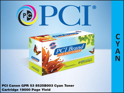 Cartouche de toner cyan Canon GPR-53, rendement de 19 000 pages