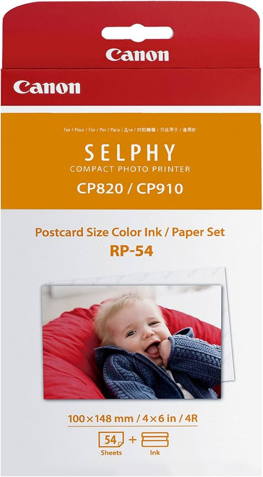 Ensemble encre/papier couleur Canon RP-54, 54 feuilles