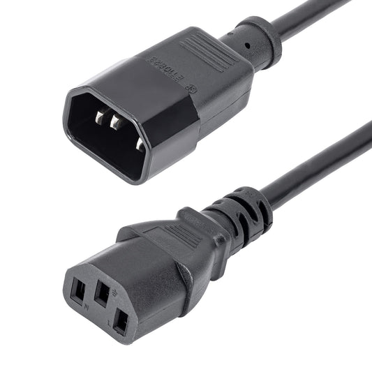 Rallonge d'alimentation StarTech IEC C14 vers C13 de 60 cm, 10 A, 250 V, homologuée UL