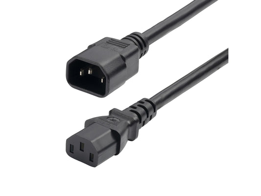 6ft (1.8m) Power Extension Cord, IEC 60320 C14 to C13 PDU Power Cord, 13A 250V, 16AWG, Power Extension Cable, UL Listed