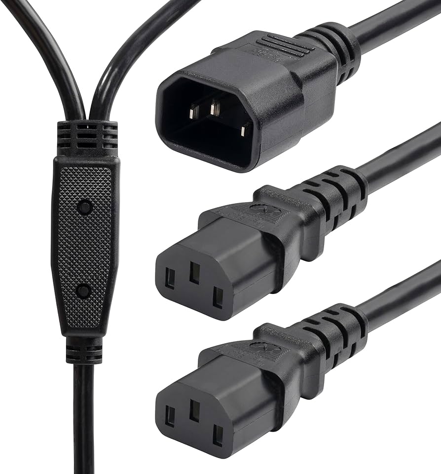 StarTech 6ft IEC C14 to 2x C13 Y Power Splitter Cable, 10A 250V, 18AWG