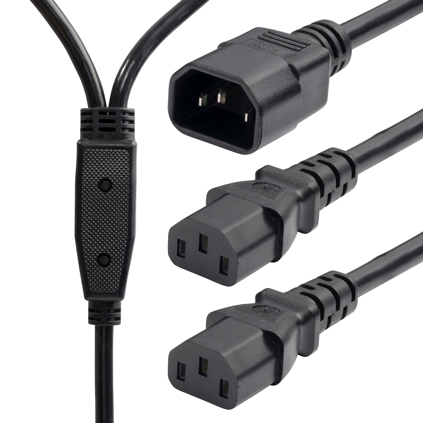 StarTech 6ft IEC C14 to 2x C13 Y Power Splitter Cable, 10A 250V, 18AWG