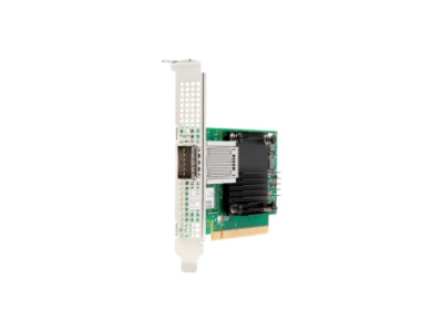The HPE Ethernet 100Gb 1-port 842QSFP28 Adapter delivers high-bandwidth connectivity with PCIe 3.0 x16 interface and Mellanox ConnectX-5 processor. Designed for enterprise servers and data center infrastructures, this plug-in card supports a wide range of HPE Gen10 platforms, ensuring robust compatibility and performance. Backed by a 1-year warranty and built with compliance to major Ethernet and environmental standards, it's engineered for scalable, high-speed networking solutions.