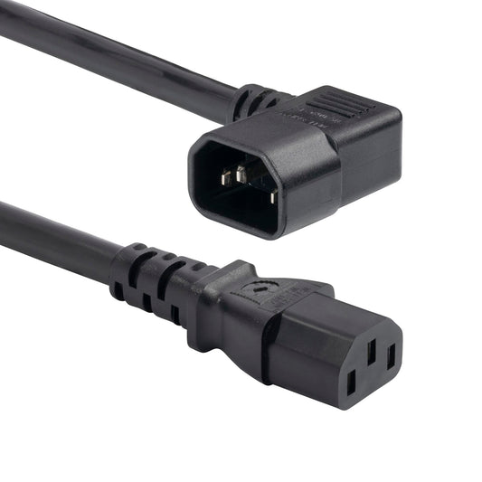 Câble d'alimentation robuste StarTech, angle droit, C14 vers C13, 1,8 m, 14 AWG, homologué UL