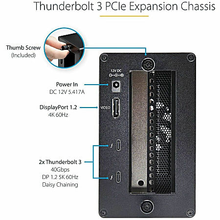 StarTech TB31PCIEX16 Thunderbolt 3 PCIe Expansion Chassis