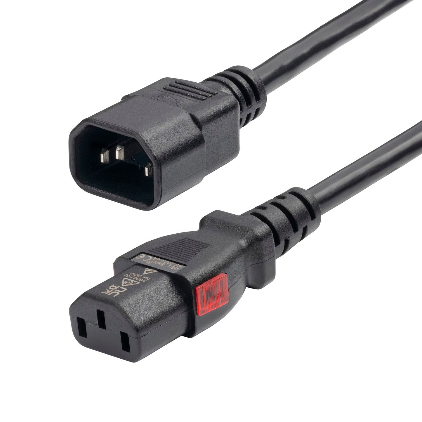Rallonge d'alimentation StarTech 3 m (IEC C14 vers C13 verrouillable) pour PDU, 10 A 250 V, UL, TAA