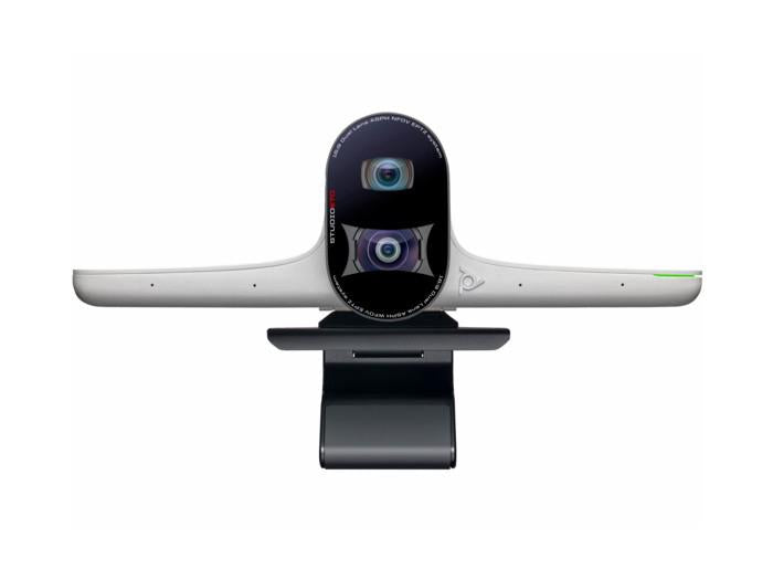 The HP Poly Studio E70 Smart Camera delivers high-performance video collaboration with its dual-lens 4K capability and secure, wired connectivity. Certified for GSA and TAA compliance, it is designed for enterprise-grade security and government-ready video conferencing. Ideal for businesses requiring top-tier imaging and comprehensive interoperability.