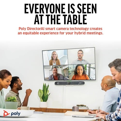 Barre vidéo Poly Studio X52 avec kit de contrôleur TC10, sans radio, conforme TAA