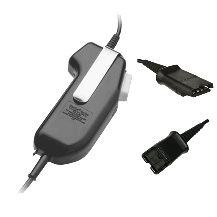 HP Poly PTT Secure Voice 12in Straight PTT Cable, TAA Compliant