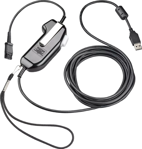 Adaptateur vocal sécurisé monaural USB-PTT Poly SHS 2626-14, conforme TAA