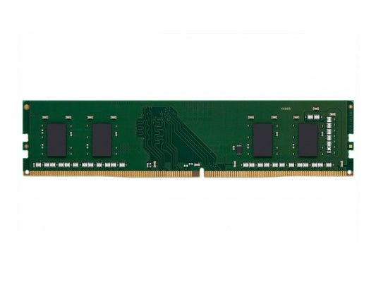 The Kingston 8GB 3200MHz DDR4 Non-ECC CL22 DIMM (1Rx16) is a reliable and TAA-compliant memory module designed for desktop systems requiring efficient, cost-effective upgrades. Manufactured in Taiwan, this module delivers a steady performance with 3200MHz speed and CL22 latency for everyday computing applications.