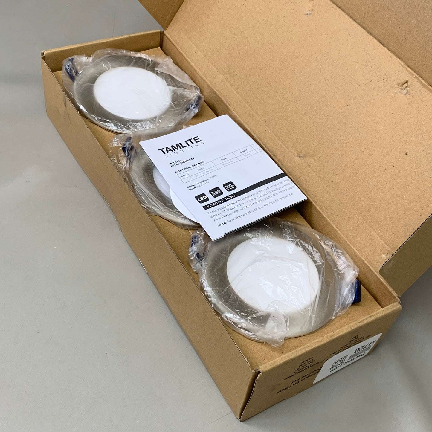 TAMLITE LIGHTING Low Voltage LED Lyra kit w/ Satin Nickel Frame EVKLY330SN24V